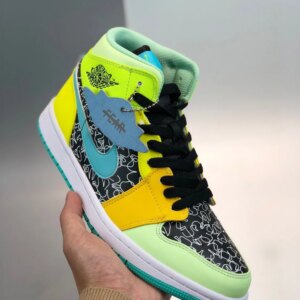 Air Jordan 1 Mid SE Black Auhora Green BQ6931-037 For Sale