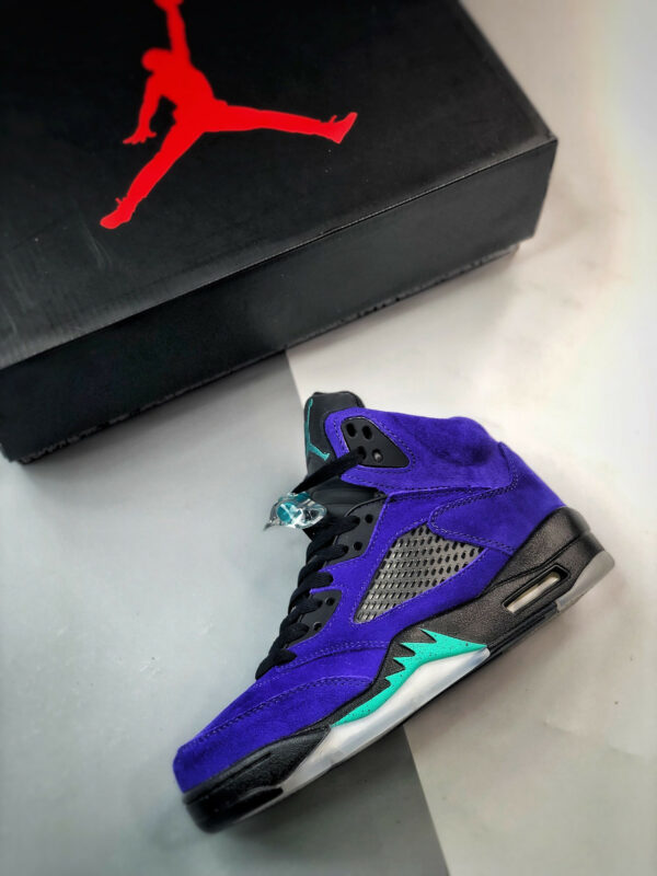 Air Jordan 5 Alternate Grape Grape Ice Black-Clear-New Emerald For Sale