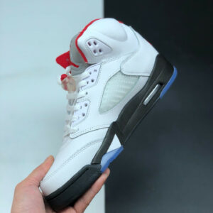 Air Jordan 5 White Fire Red-Black DA1911-102 For Sale