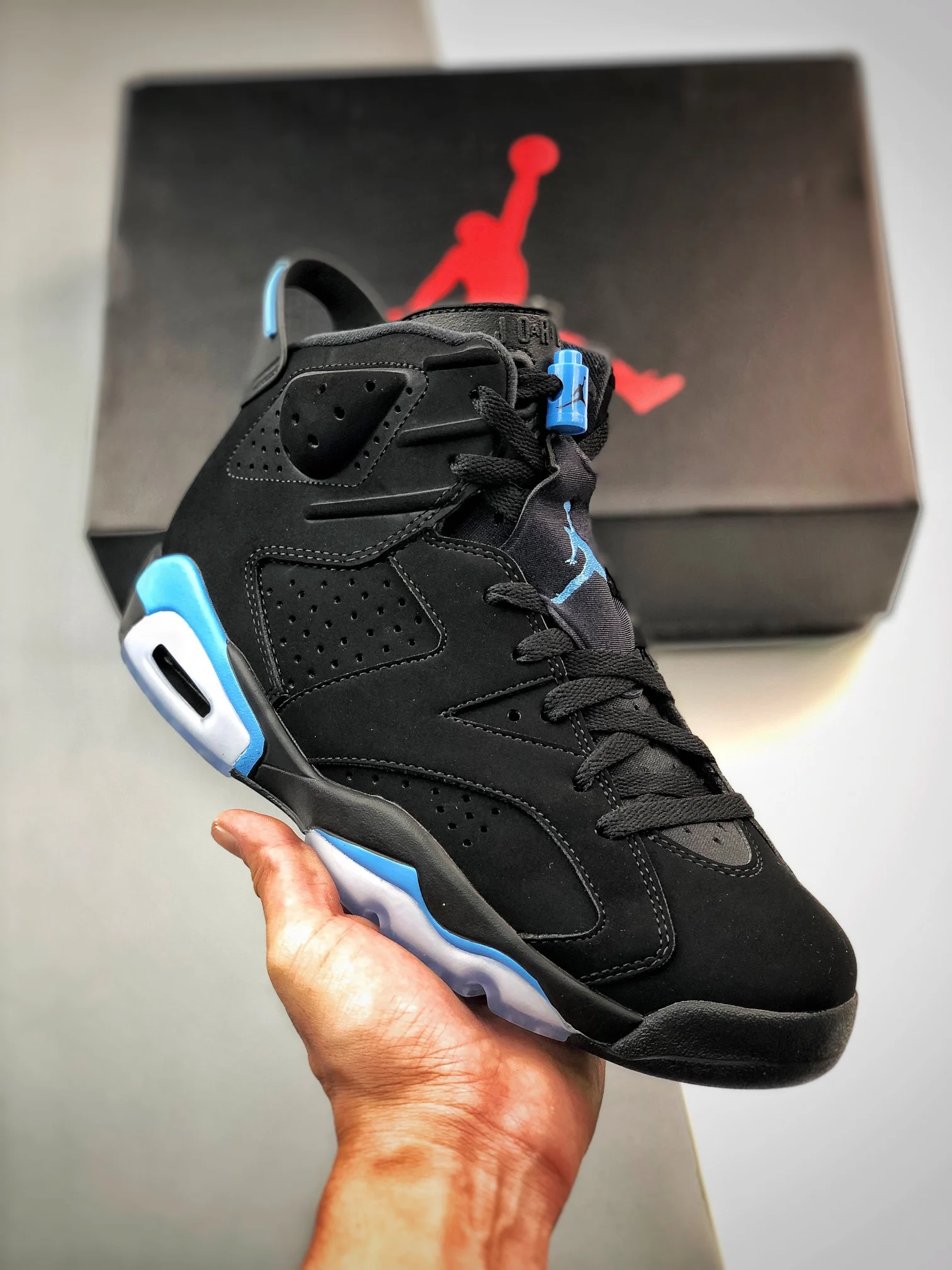 Air Jordan 6 UNC Black University Blue 384664-006 For Sale