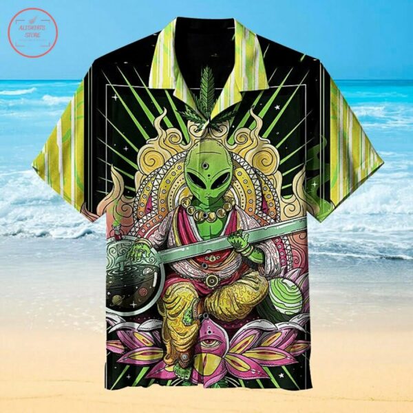 Amazing Alien Hawaiian Shirt Outfit Summer Beach