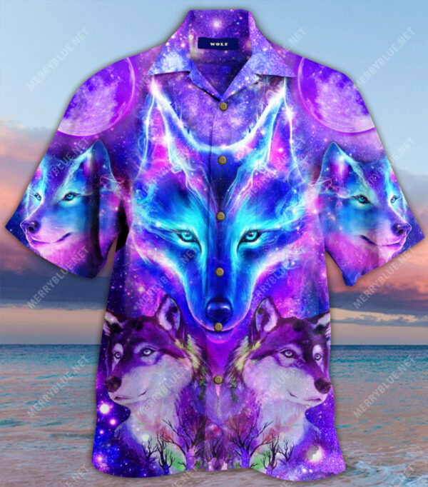 Amazing Galaxy Wolf Hawaiian Shirt