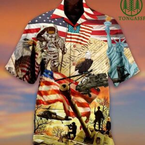 American Army And Freedom Hawaiian Shirt