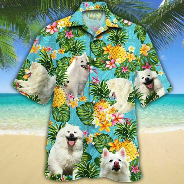 American Eskimo Dog Lovers Pineapple Hawaiian Shirt