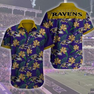 Baltimore Ravens Hawaiian Shirt Outfit Beach Summer