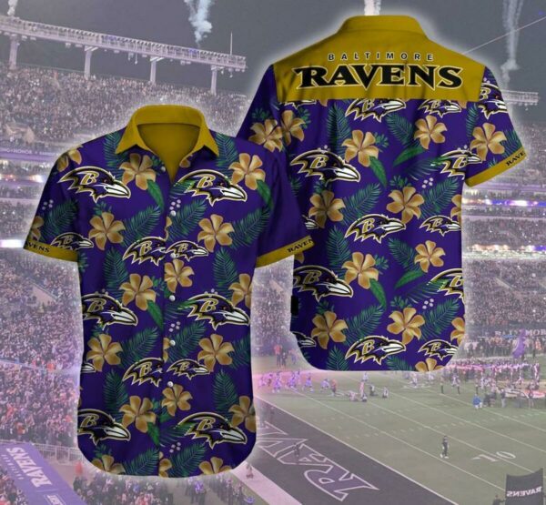 Baltimore Ravens Hawaiian Shirt Outfit Beach Summer