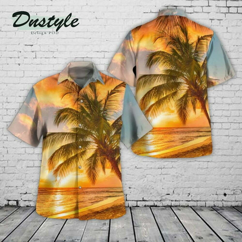 Sunset Palm Trees Hawaiian Shirt