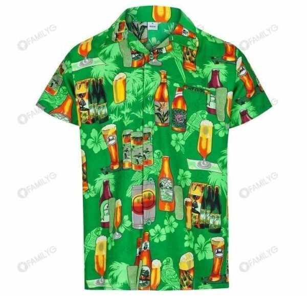 Beer Enjoy Drinking Beer Green Hawaiian Shirt