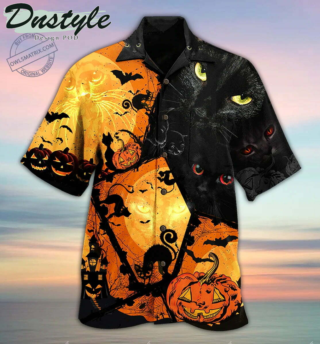 Black Cat Limited Hawaiian Shirt Summer Beach Outfit