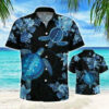 Blue Sea Turtle Hawaiian Shirt Beach Summer Outfit