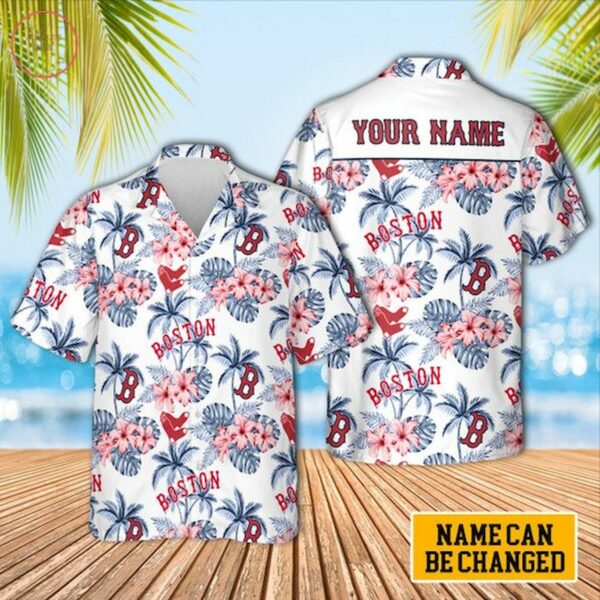 Boston Red Sox Personalized Hawaiian Shirt