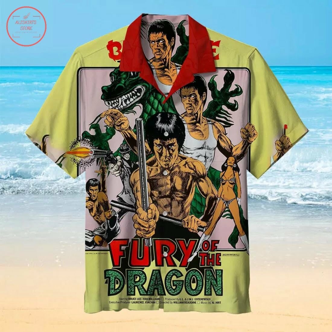 Bruce Lee Hawaiian Shirt Beach Summer Outfit