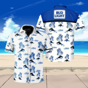 Bud Light Beer Hawaiian Shirt Outfit Beach Summer