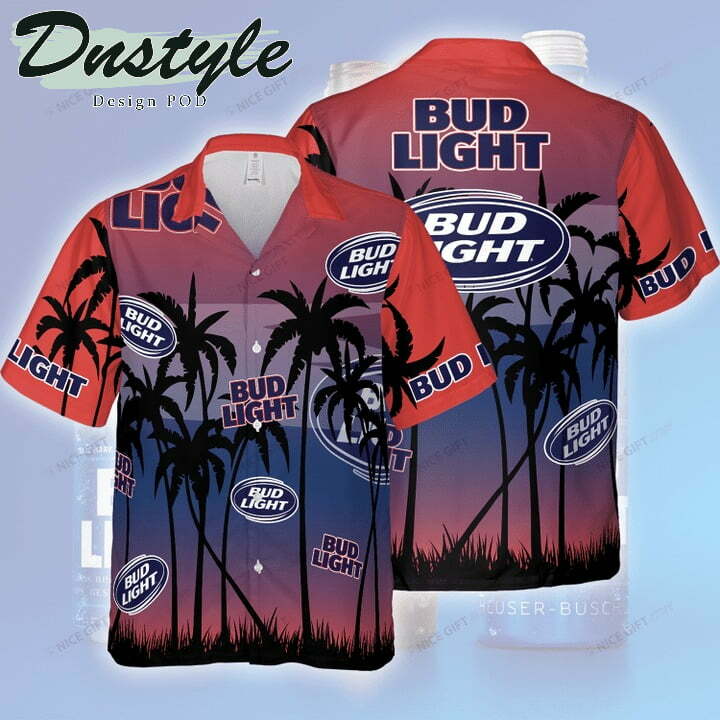 Bud Light Beer Hawaiian Shirt Beach Summer Outfit