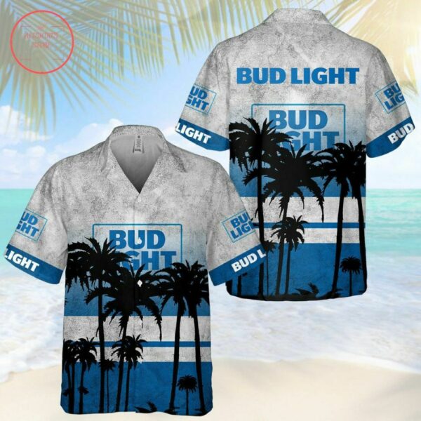 Bud Light Palm Tree Hawaiian Shirt