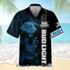 Bud Light Smoke Skull Hawaiian Shirt