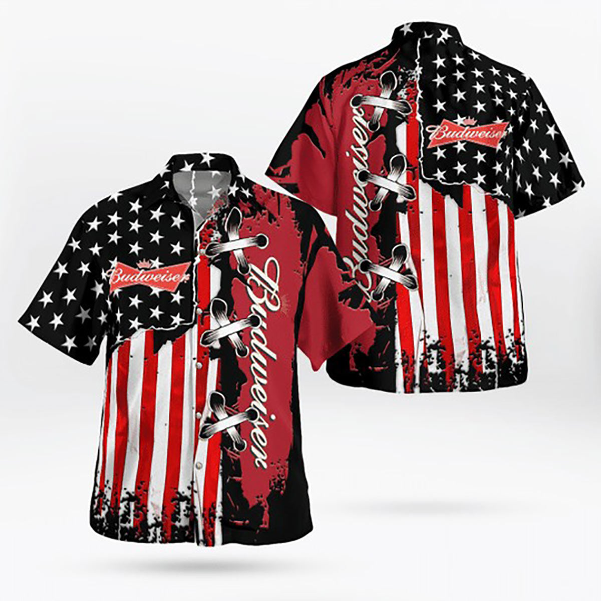 Budweiser Beer Flag Hawaiian Shirt