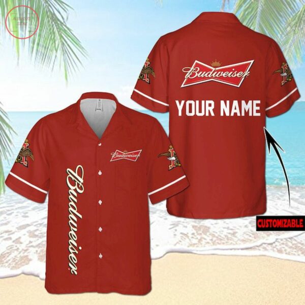 Budweiser Custom Name Hawaiian Shirt