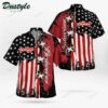 Budweiser Red American Flag Hawaiian Shirt