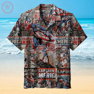 Captain America Hawaiian Shirt Outfit Beach Summer