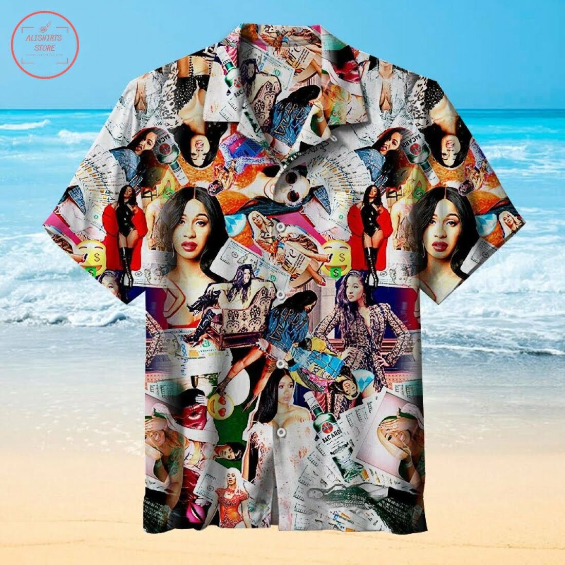 Cardi B Universal Hawaiian Shirt Outfit Beach Summer