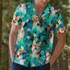 Cardigan Welsh Corgi Tropical Flower Hawaiian Shirt