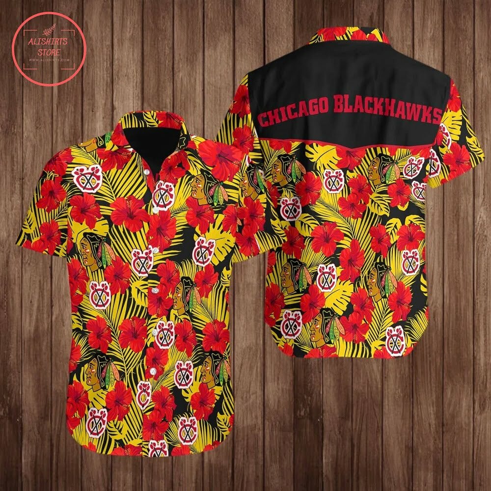 Chicago Blackhawks News Button Up Hawaiian Shirt