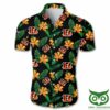 Cincinnati Bengals Black And Orange Flowers Hawaiian Shirt