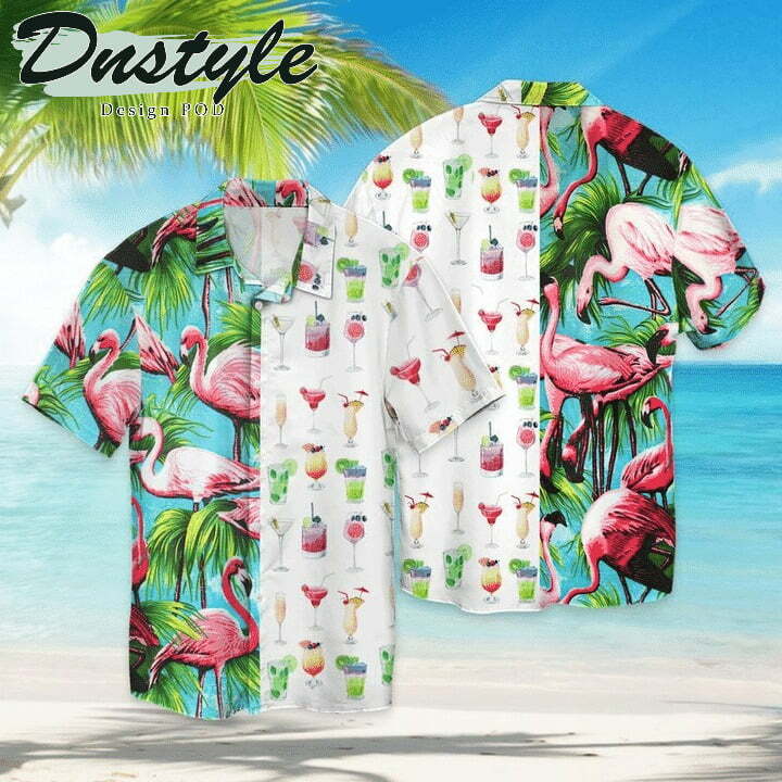 Cocktail Flamingo Hawaiian Shirt Outfit Beach Summer