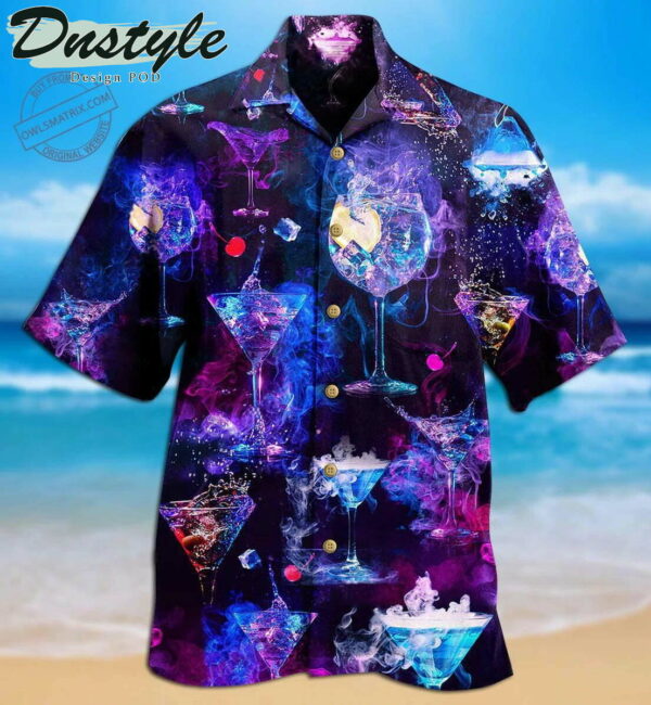 Cocktail Love The Moon Purple Limited Hawaiian Shirt