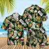 Coors Light Beer Black Floral And Hawaiian Shirt