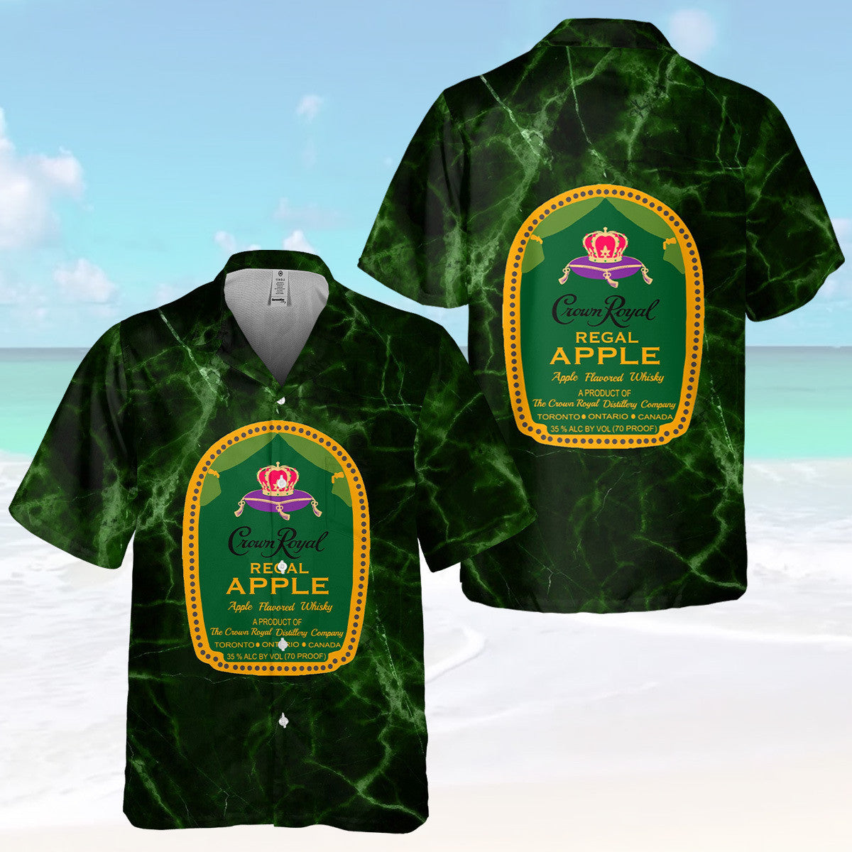 Crown Royal Apple Hawaiian Shirt Summer Beach Outfit