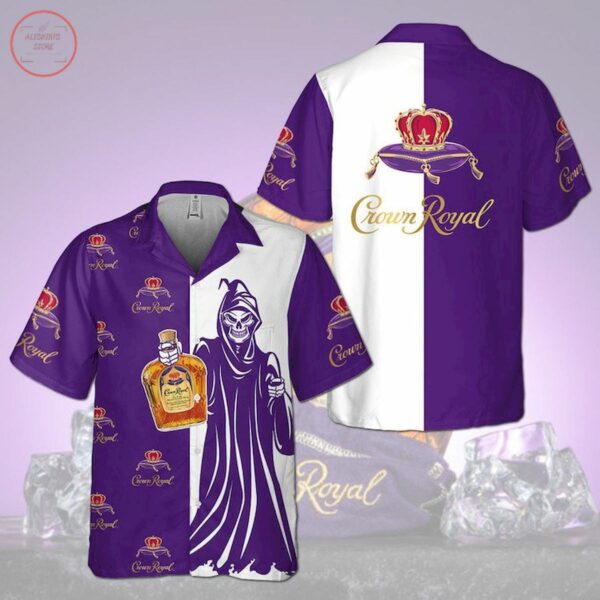 Crown Royal Skull Hawaiian Shirt Summer Beach Outfit