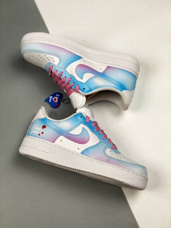 Custom Nike Air Force 1 I Love You White Multi For Sale