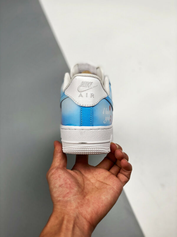 Custom Nike Air Force 1 I Love You White Multi For Sale