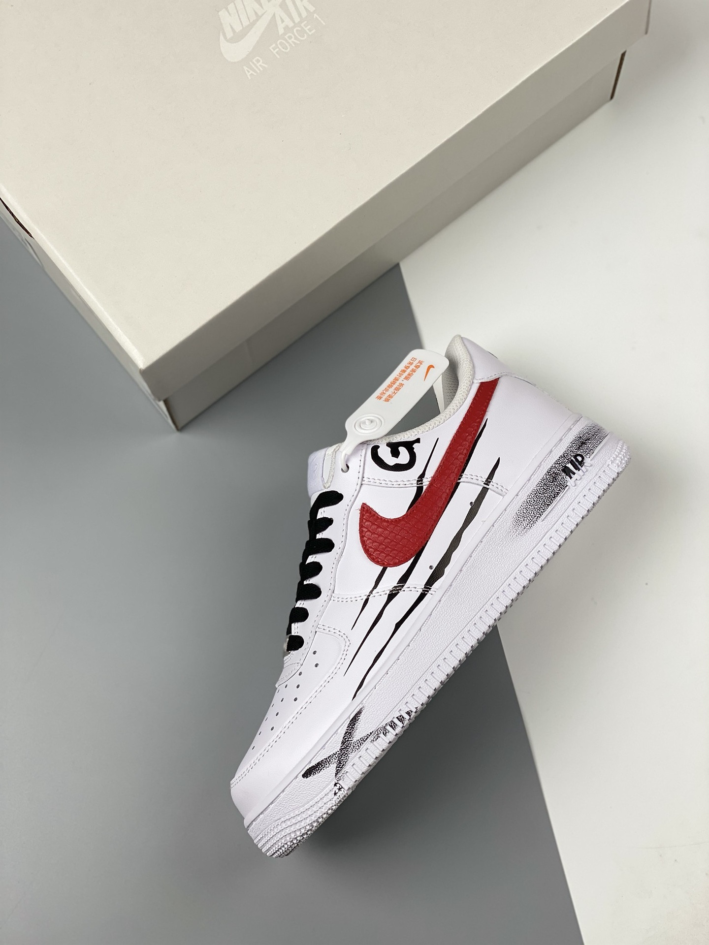 Custom Nike Air Force 1 Low KK White Red For Sale