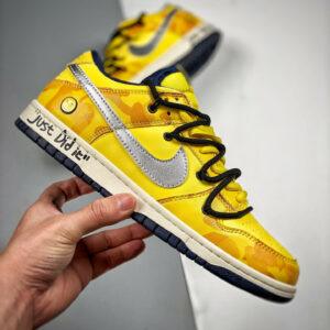 Custom Nike Dunk Low Retro Yellow Navy For Sale