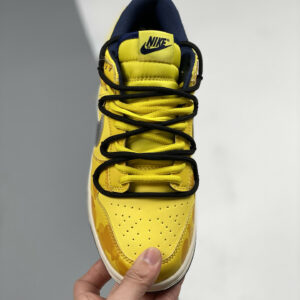 Custom Nike Dunk Low Retro Yellow Navy For Sale