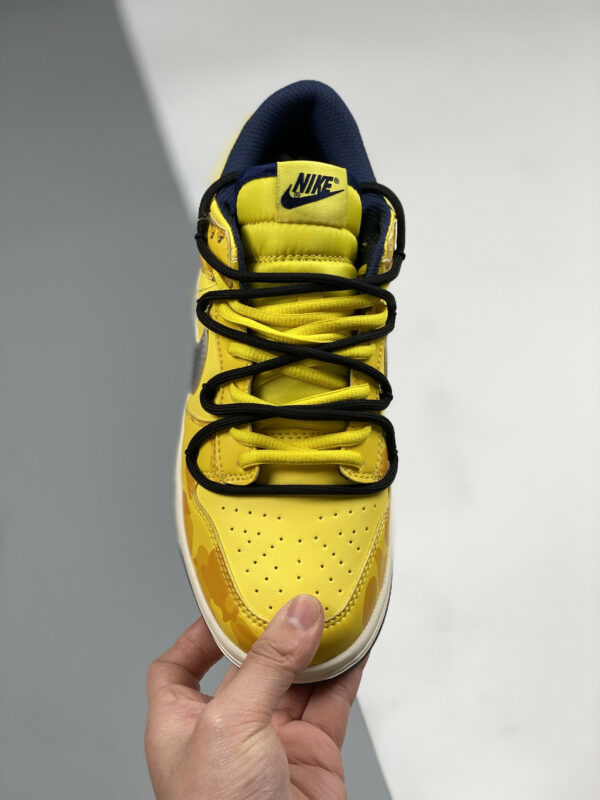 Custom Nike Dunk Low Retro Yellow Navy For Sale