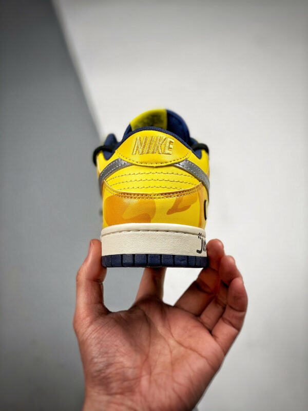 Custom Nike Dunk Low Retro Yellow Navy For Sale