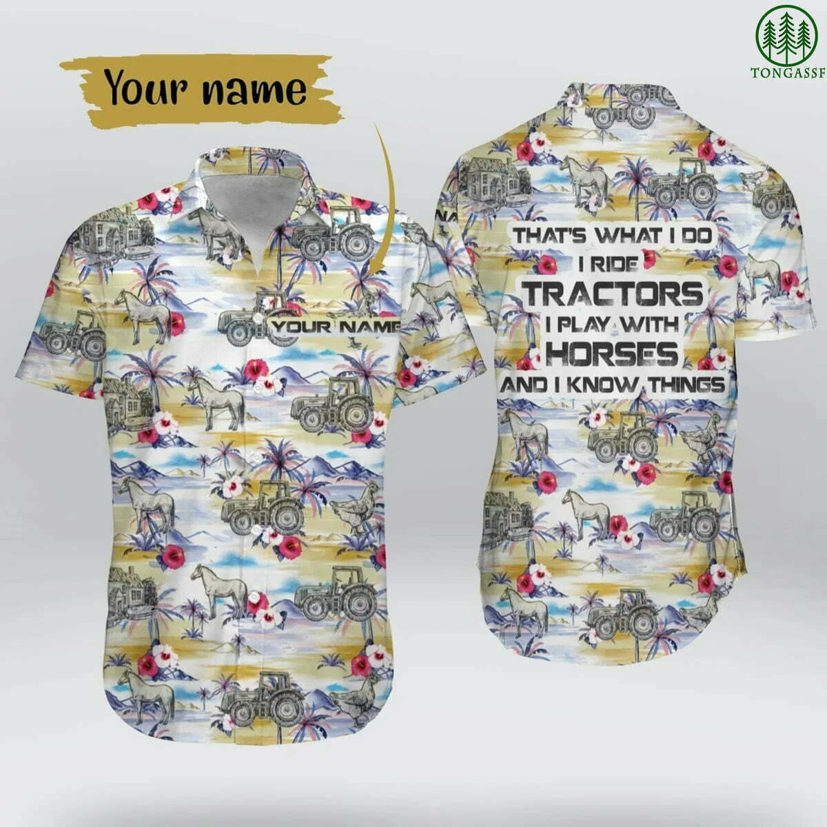 Custom Name Farmer Hawaiian Shirt