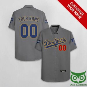 Los Angeles Dodgers Gray Hawaiian Shirt