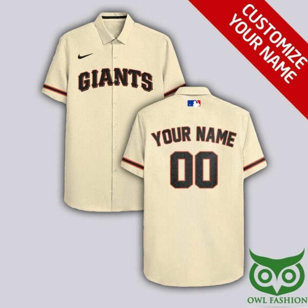 San Francisco Giants Beige Hawaiian Shirt