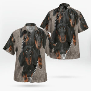 Dachshund Under Pocket Hawaiian Shirt