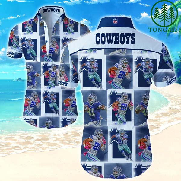 Dallas Cowboys Number 21 Legend S Hawaiian Shirt