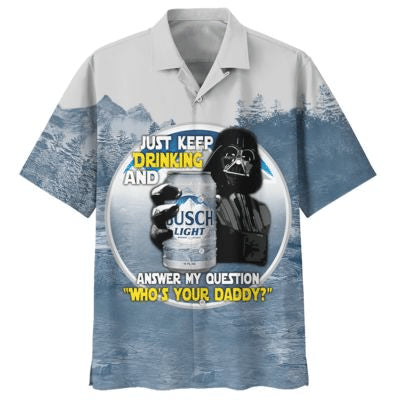 Darth Vader With Busch Light Beer Hawaiian Shirt