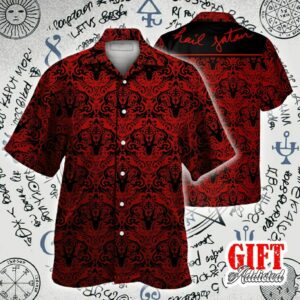 Demon Black And Red Pattern Hawaiian Shirt