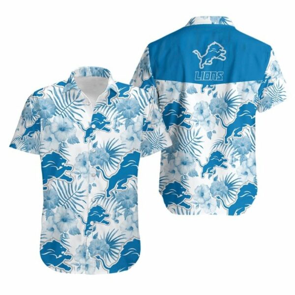 Detroit Lions Hawaiian Shirt Beach Summer Outfit