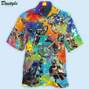 Dirt Bike My Colorful Track Hawaiian Shirt