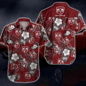 Dodge Car Floral Hawaiian Shirt